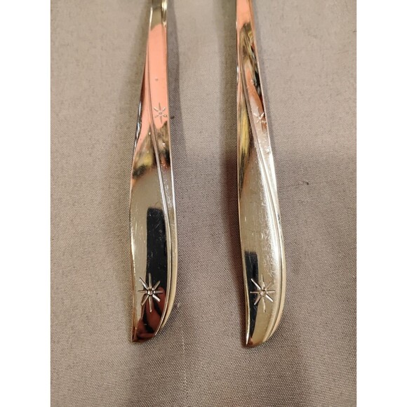 Vintage Gorham Stegor Star Spray Stainless Flatware 65 Pieces Atomic Starburst - Picture 6 of 9